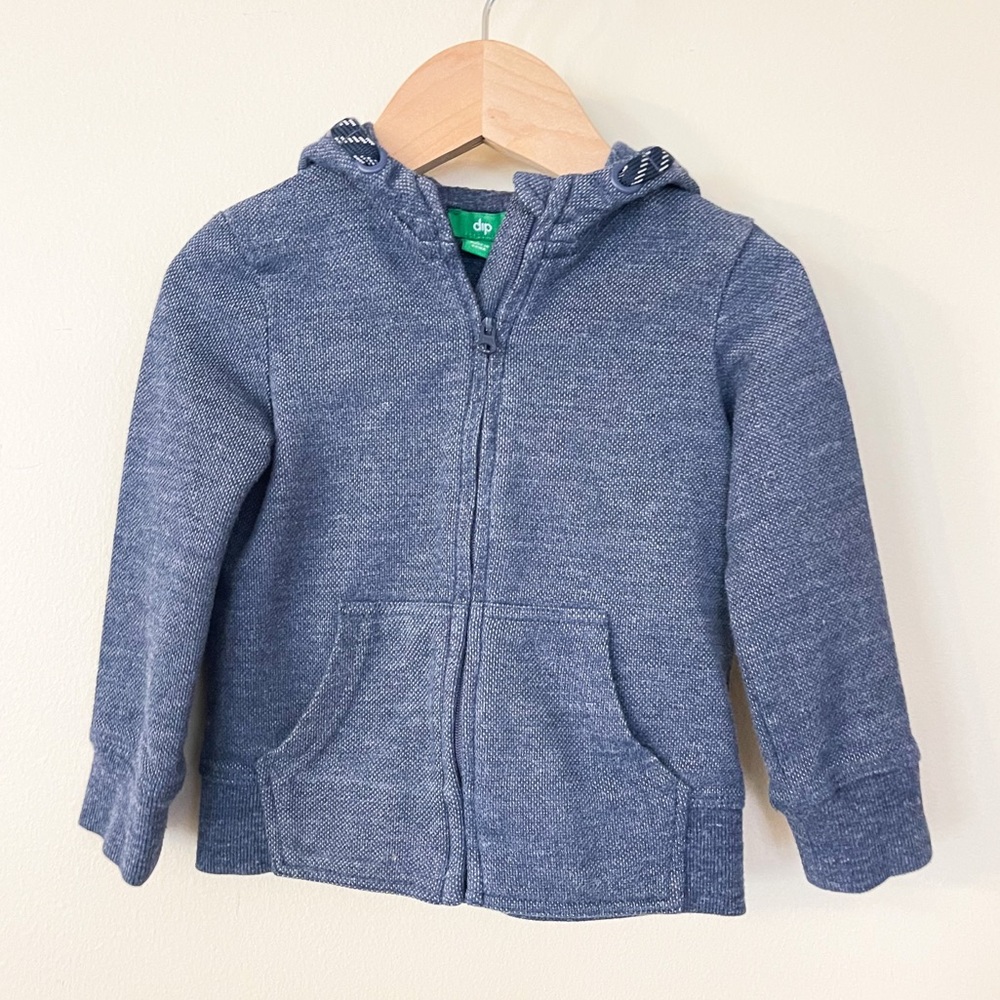 Dip | Baby Boy Toddler Jacket Blue Zipup Hoodie Size 2T